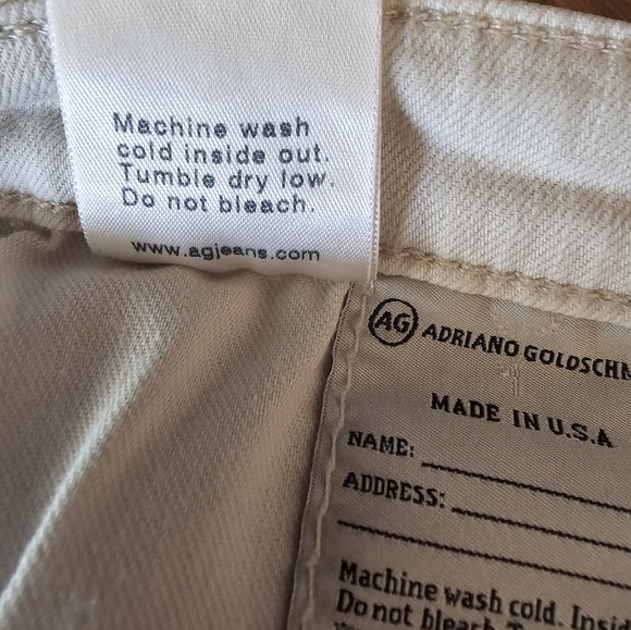 AG Adriano Goldschmied Cream Stilt Roll Up Jeans Women's 29" Waist X 26" Inseam - Picture 15 of 16